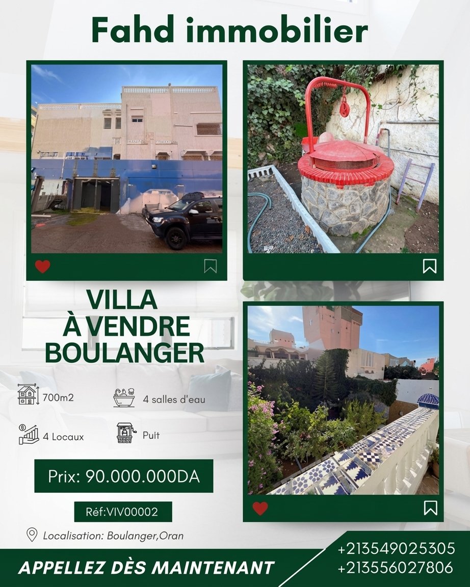 Vente Villa Oran Oran